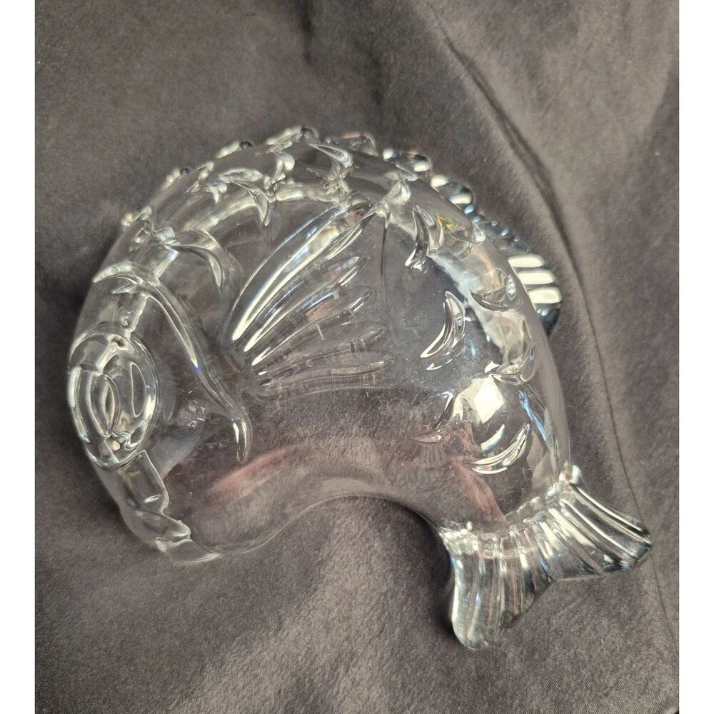 Studio Nova by MIKASA Glass Leaping Fish Shaped Nut/Dip/Candy Bowl Dish 6